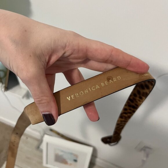 Veronica Beard Leather Animal Print Belt Size XL - Picture 4 of 4